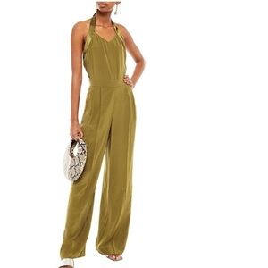 RAG & BONE GREEN SILK JUMPSUIT